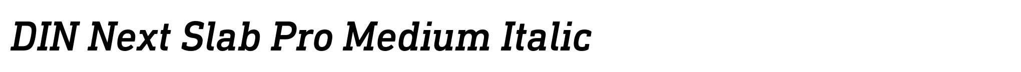 DIN Next Slab Pro Medium Italic image